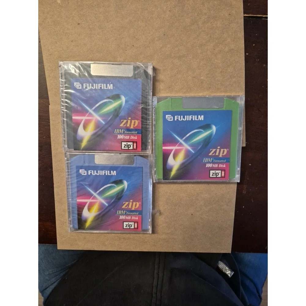Fujifilm‎ Zip Lot of 3 100mb Disk IBM Formatted new sealed